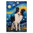 thumbnail image 2 of Collie Starry Night Dog Canvas Print - Van Gogh Inspired Dog Wall Art Decor - Makes a Great Gift for Home Decor, Living Room, Bedroom - Ready to Frame, 2 of 5
