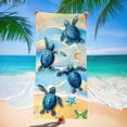 thumbnail image 1 of Turtle Pattern Beach Towel, Microfiber Absorbent Bath Towel, Quick-drying Double-sided Velvet Beach Towel -week, 1 of 5