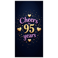 thumbnail image 4 of LUUFILx Golden Anniversary Backdrop Cheers to 95 Years Background Birthday Decorations Party Supplies Photo Props Celebrations Banner Customizable Design, 4 of 8