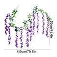 thumbnail image 3 of Imitation Wisteria Garland, Dark Purple Flower Vine, Home Decor, 70.87 Inch Long, Plastic Material,Vsgery, 3 of 9