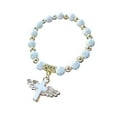 thumbnail image 3 of Angel Wing Cross Bracelet for 1ST Communion Dedication Goddaughter Beaded Bracelet Godmother, 3 of 8