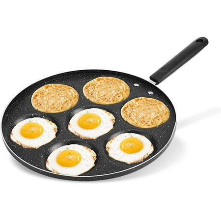 Poêle à crêpes - poêle à œufs au plat crêpe à induction avec 4  compartiments - poêle à