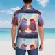 thumbnail image 4 of Fotbe Heart Sky Bird Couple Camisa Hawaiana para Hombre Unisex – Camisa Casual de Verano con Botones de Manga Corta de Algodón y Lino,X-Large, 4 of 7
