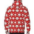 thumbnail image 7 of Rateoe Cute Baseball Pattern Mens Hoodie, Pullover Hooded Sweatshirt, Kangaroo Pocket Hoodie Ideal for Daily Wear, Travel and Home-X-Large, 7 of 7