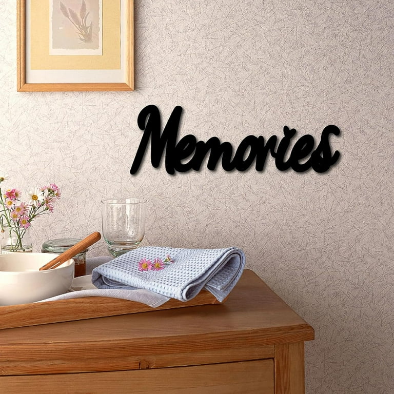 Memories Wooden Wall Art Decor Wood Sign Laser Cut Basswood
