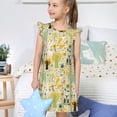 thumbnail image 4 of Fotbe Animal Tree Vestido de Dormir para Niñas de 3 a 10 Años, Mangas Cortas, Estilo Princesa, Pijama Camisón con Mangas Voladas-XX-Large, 4 of 6