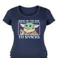 thumbnail image 3 of Star Wars - Grogu The Way To Snacks - Women's Maternity Scoop Neck Graphic T-Shirt, 3 of 5
