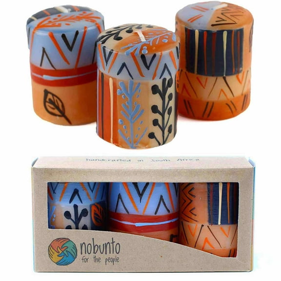 Hand Painted Candles in Uzushi Design (box of three) Nobunto