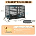 thumbnail image 5 of Garvee Heavy Duty Dog Crate, 52 Inch Indestructible Metal Dog Kennel Cage for Large Medium Small Dogs, Indoor Dog Crate with Lockable Wheels and Removable Tray, 5 of 8