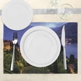 thumbnail image 3 of Ambesonne Italian Place Mats Set of 4, Village Aerial Scenery, Standard Size, Blue Green, 3 of 6