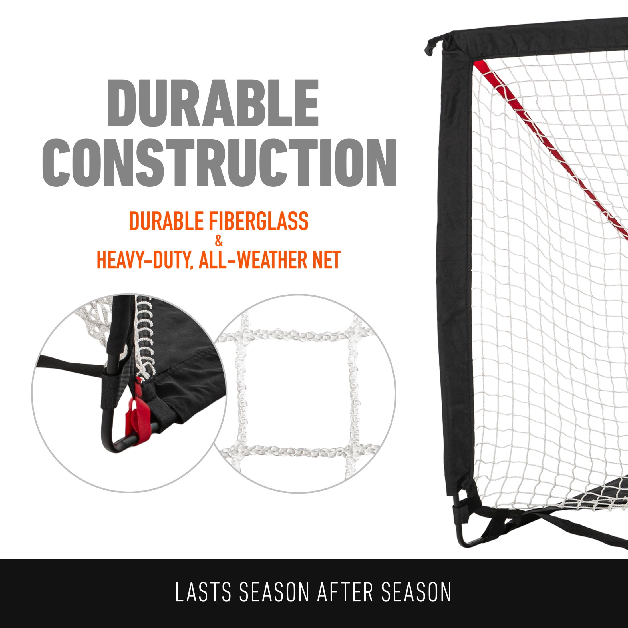 Franklin Sports Backyard Lacrosse Goal - Kids Portable Mini Lacrosse Training Net - Lacrosse Training Equipment - Easy Assemble Lax Goal for Practice - Perfect for Youth Training - 4' Feet x 4' Feet