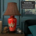 thumbnail image 3 of Oriental Furniture 26" Red Crowned Cranes Vase Lamp, decorative item, 3 of 6