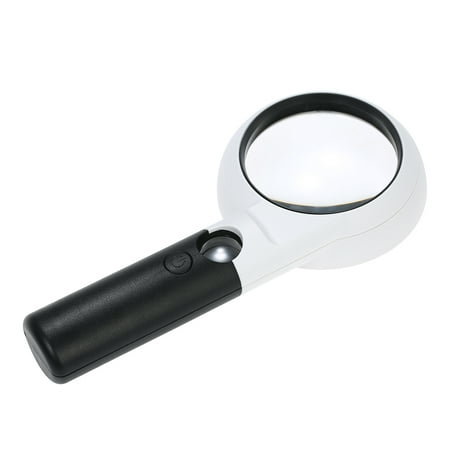 11 LED Magnifying Glass Reading Magnifier Handheld Portable Jewelry Loupe with Dual Glass 5X And 20X Magnification Power Lens for Book Maps Newspaper Reading