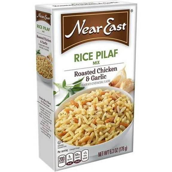 Near East Roasted Chicken And Garlic Pilaf, 6.3 Oz - Pack of 2