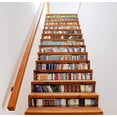 thumbnail image 3 of NAMZI 13pcs 7.08" H x 39.37" W Creative Decorative 3D Bookshelf Self-Adhesive Stair Riser Decal - Stair Stickers Decals Wallpaper for Walls Kitchen Bathroom Stair Decals Home Decorations, 3 of 5