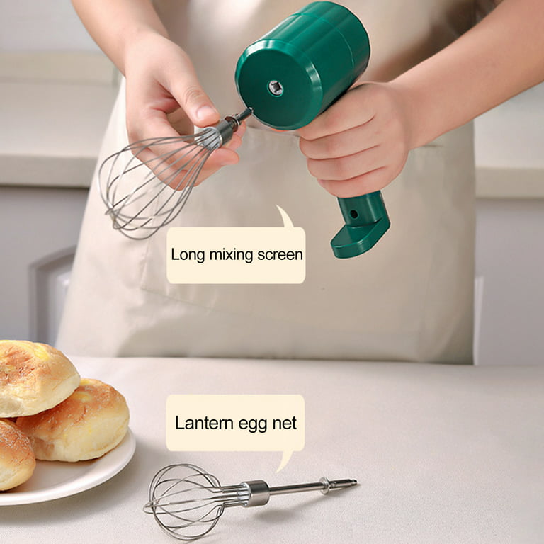 Hand Mixer Electric Eggs Beater Garlic Chopper, Household Small  Semi-automatic Cordless Electric Blender for Kitchen Cooking Baking Cake  Egg Cream