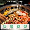 thumbnail image 4 of Uxcell 5 Pcs Pinzas para BBQ Coreano y Japonés 10 pulgadas Acero Inoxidable 430 Parrilla de Cocina Autostable Dorado, 4 of 6