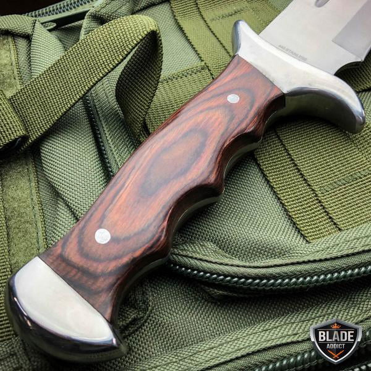 15" SURVIVAL Rambo FIXED BLADE Full Tang Camping KNIFE Hunting w SHEATH