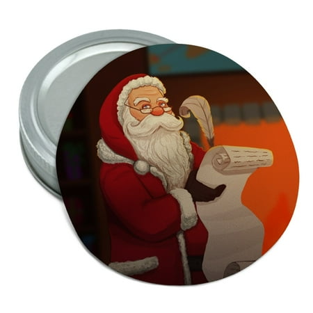 

Santa Claus Christmas List Round Rubber Non-Slip Jar Gripper Lid Opener