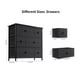 REAHOME 6 Drawer Steel Frame Bedroom Storage Organizer Dresser, Black Grey - image 3 of 7