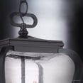 thumbnail image 6 of Urban Ambiance Luxury French Country Outdoor Pendant Light, Medium Size: 15.5"H x 9.5"W, with Mediterranean Style Elements, Soft and Simple Design, High-End Black Silk Finish and Seeded Glass, UQL1204, 6 of 8