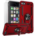 thumbnail image 1 of LAICAIW Étui pour iPod Touch 7, Étui pour iPod Touch 6, Étui Hybride Robuste Antichoc avec Support Intégré pour Apple iPod Touch 7e/6e/5e Génération (Rouge), 1 of 7
