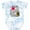 Tie Dye Blue, variant on Inktastic I Wear Bows My Daddy Wears Fireman Boots Girls Baby Bodysuit