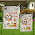 thumbnail image 4 of Trick or Treat Shih Tzu Funny Mummy Cosplay Pumpkin Candy Basket Garden Flag 12x18in Double Sided Lion Dog Lover Gifts Outdoor Decor - 12016, 4 of 5
