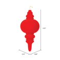 thumbnail image 3 of Vickerman M182403 10 Po. Ornement Finial Rouge Floqué 3 par Sac, 3 of 3