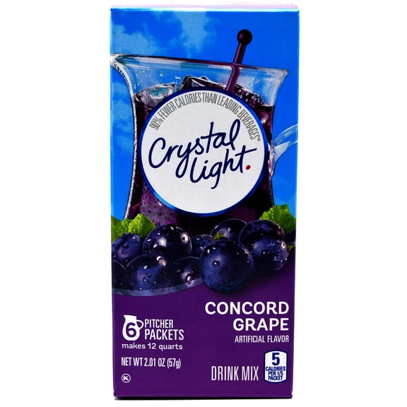 Crystal Light Concord Grape, 12-Quart 2.01-Ounce Canister (Pack Of 4) Packaging May Vary