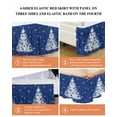 thumbnail image 6 of Christmas Blue Bed Skirt California King Size 16 Inch Drop, White Xmas Tree Winter Snowflakes Wrap Around Dust Ruffle Bedskirts, Wrinkle & Fade Resistant Easy Fit Bedskirt with Adjustable Elastic, 6 of 8