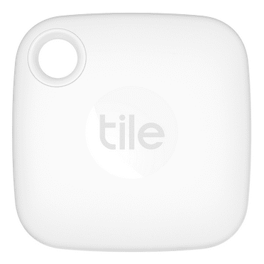 Tile Mate (2022) 1-Pack, White. Bluetooth Tracker, Keys Finder and Item Locator; Up to 250 ft. Range.