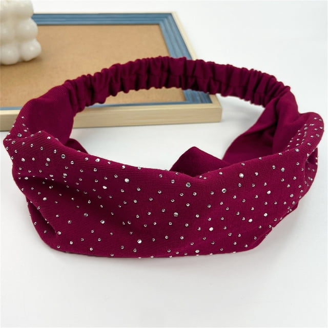 Bandeaux Rouges Larges pour Femmes Entraînement Yoga Course Sport Bandeaux Boho Bandeaux Antidérapants Bandeaux Épais