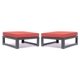 thumbnail image 1 of Otomanos de aluminio negro con cojines para patio exterior Chelsea de LeisureMod, juego de 2 LeisureMod CSO30R2, 1 of 2