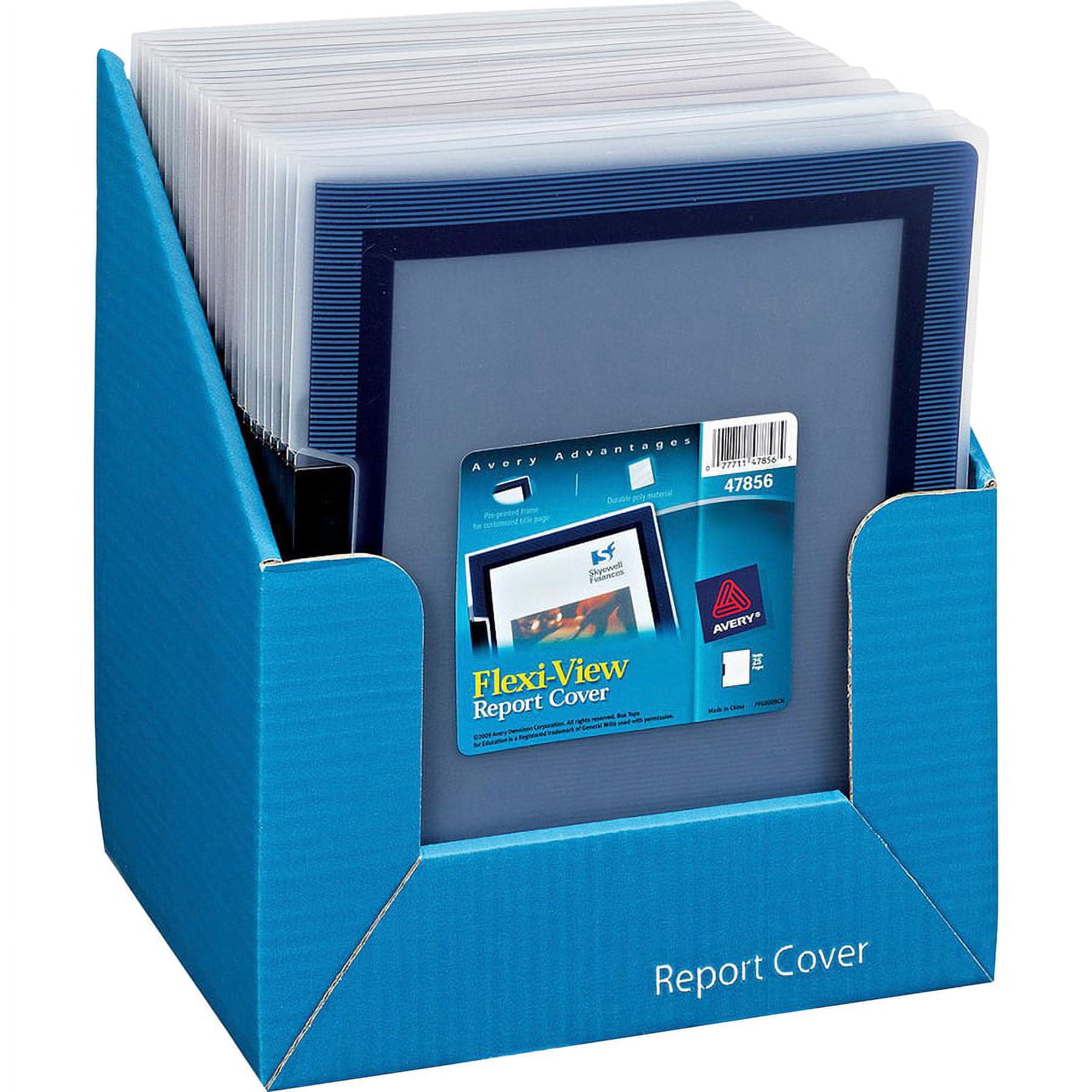 Avery® Flexi-view Letter Report Cover - 8 1/2" X 11" - 25 Sheet Capacity - Polypropylene, Plastic - Assorted - 24 / Box