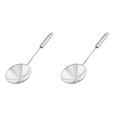 thumbnail image 1 of sweethay Colador de malla Skimmer cucharón de acero inoxidable mango largo cocina freír cocinar al vapor colador cuchara plata 35.5*12 cm 2Conjunto, 1 of 6