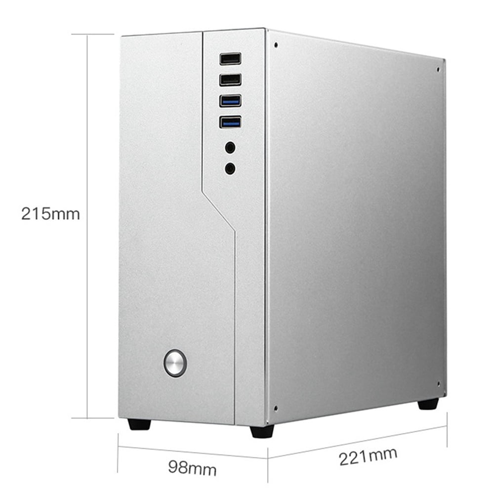 Mini ITX Computer Case All Aluminum Soft HTPC Office Single Slot PCIE Desktop Case
