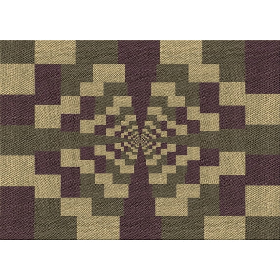 Ahgly Company Machine Washable Indoor Rectangle Transitional Burgundy Brown Area Rugs, 5' x 7'