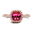 thumbnail image 2 of 1.50 Carat Cushion cut Ruby and Diamond Engagement Ring Rose Gold, 2 of 4