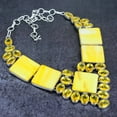 thumbnail image 2 of Natural Yellow Mother Of Pearl 925 Sterling Silver Jewelry Necklace 18", 2 of 2