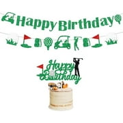 Golf Birthday Party Decorations - Happy Birthday Golf Pre-Strung Banners and Cake Topper Decoration Golf Sports Themed Party Decor Supplies for Golf Ball Player$$Electronics Accessories