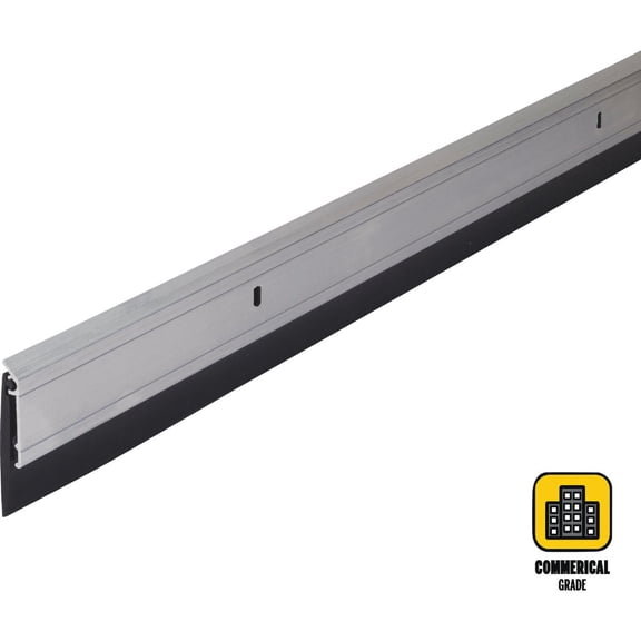 M-D Building Products 68247 All Season Aluminum Door Sweep for Bottom of Door,Heavy Duty Rubber Seal,Exterior&Interior Weather Stripping Bottom Doors Seal,Commercial&Residential,Silver,36",(Pack of 3