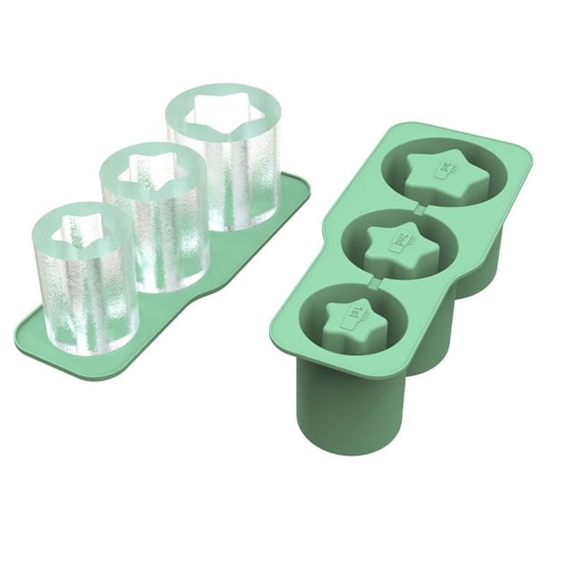 Buy 2 get 10% off Upgraded Silicone Ice Tray And Mold Large Size Cylindrical Coffee Ice Tray For Refrigerator With Lid And Glass Accessories