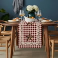 thumbnail image 2 of Brown Western Texas Star Vintage Table Runner - 60 Inch Long, Kitchen Dining Table Runner Dresser Scarves, Rustic Farmhouse Red Plaid Farmhouse Decor for Coffee Tables Wedding Party Banquet, 2 of 8