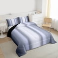 thumbnail image 3 of Homewish Stripes Pattern Full Size Comforter Sets,Asbtract Minimalist Desgin Bedding Comforter Set,Gradient White Gray Bedding Sets For Girls Kids,Ultra Soft Home Decor Reversible,3 Pieces, 3 of 8