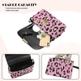 thumbnail image 5 of SCRAWLGOD Leopard Print Pink Black Womens Casual Crossbody Bags Small Sling Bag for Women PU Leather Cross Body Purse Lightweight Stain-Resistant Travel Shoulder Bag, 5 of 7