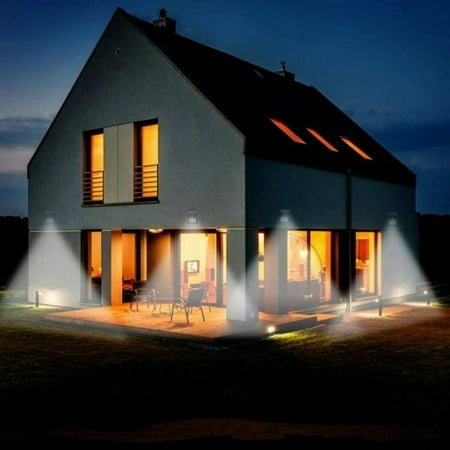 

Senjay 4 Pcs 30 LED Solar Lights Motion Sensor Solar Powered Wall Lights for Garden Pathway