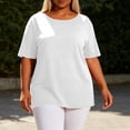 thumbnail image 3 of Bixock Women's Maternity Tops Short Sleeve Maternity Shirts Crew Neck Maternity Shirts Soft Breathable Pregnant Tops Comfortable Maternity Clothings, 3 of 6
