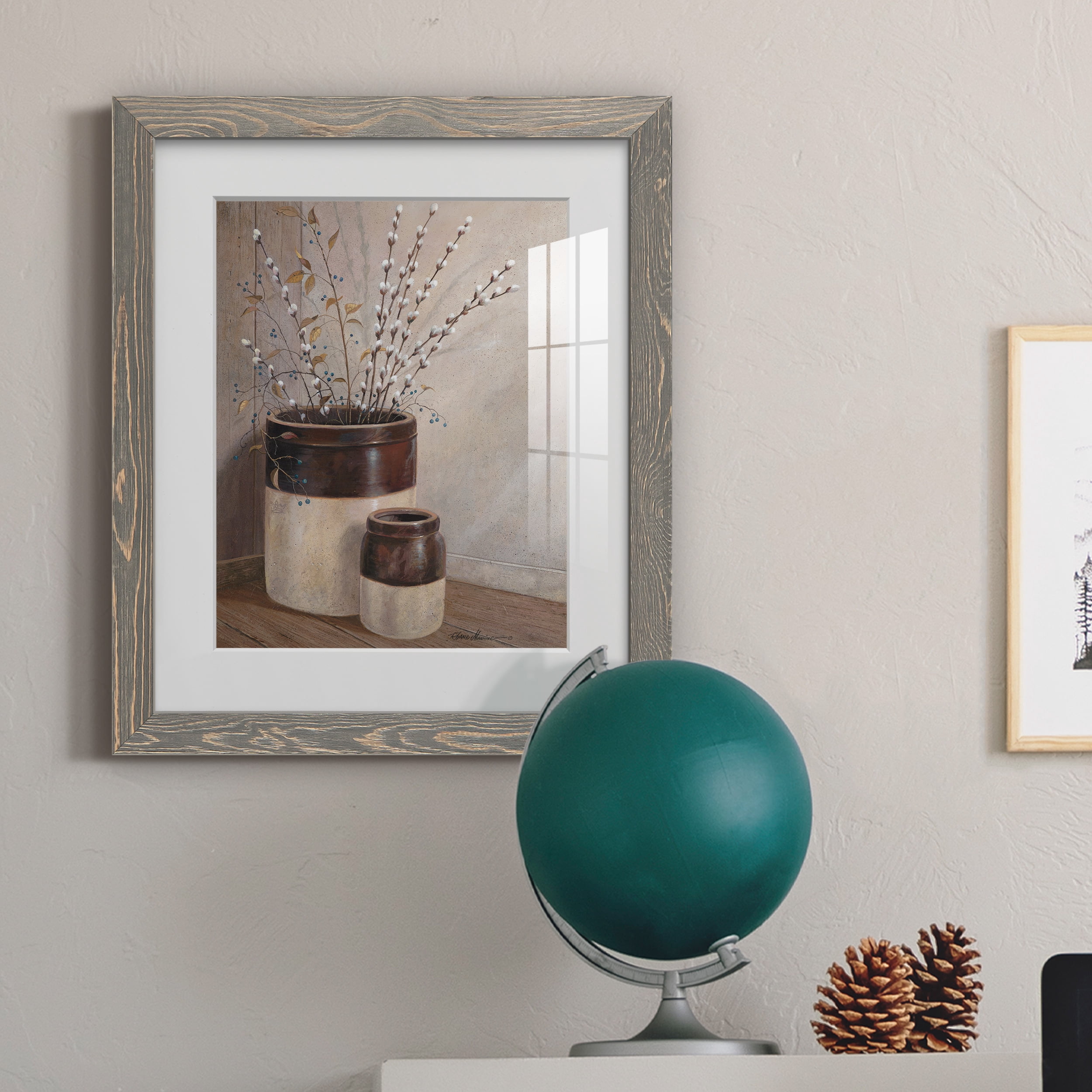 Pussywillows & Spring - Premium Framed Print - Ready to Hang - 20 x 24 - Grey Frame