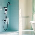 thumbnail image 2 of Wowow Wall Bar Shower Kit 1-Spray 8 in. Round Rain Shower Head with Hand Shower in Matte Black (Valve Not Included), 2 of 8